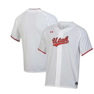 Under Armour Men's White and Red Utah Jersey